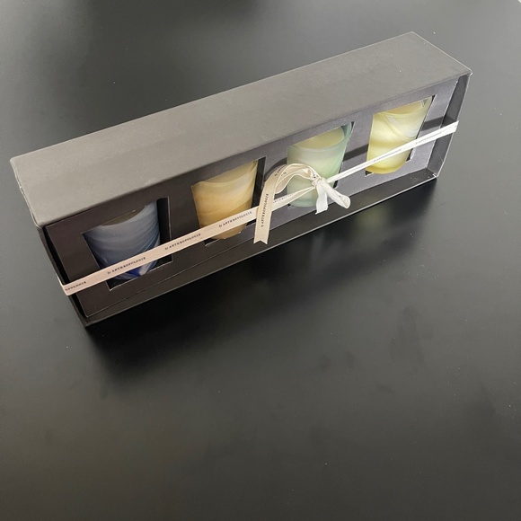 NWT [Set of 4] Anthropologie Marbled Swirl Candles in Ready-to-Gift Box - Picture 4 of 8